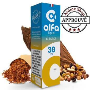 FR-K 10 ML - ALFALIQUID - E-LIQUIDE 10ML CLASSIC TABAC FRUITS a COQUES NOIX DE PECAN