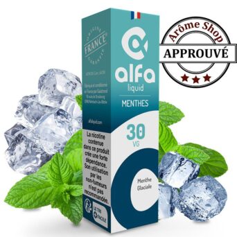 MENTHE GLACIALE 10 ML - ALFALIQUID - E-LIQUIDE 10ML MENTHOLÉ MENTHE
