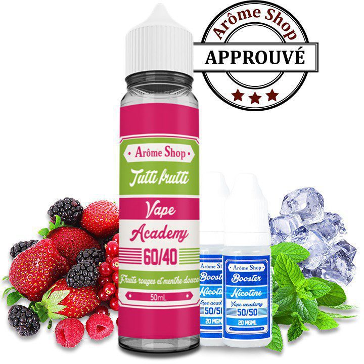 TUTTI FRUTTI 50 ML + 2 BOOSTERS (6MG)