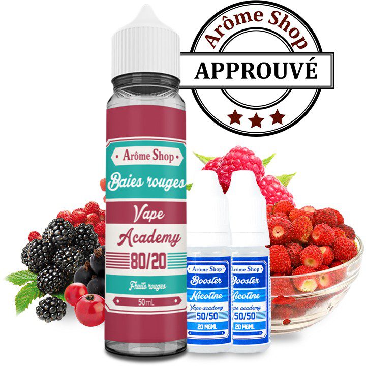 BAIES ROUGES 50 ML + 2 boosters (6MG)