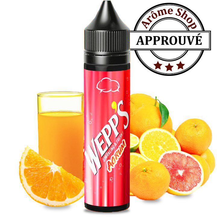 Saveurs dominantes : Soda pétillant, agrumes et glaçons. C'est la pause fraîcheur avec le WEPP'S AGRUM, lâchez prise pour un soda pétillant aux notes d'agrumes tel qu'un pamplemousse bien savoureux mais pas que. 50/50 : PG/VG Fabriqué en France pour ELIQUID FRANCE.