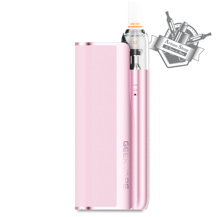 La WENAX M STARTER, est proposée par GEEKVAPE, le kit est composé d'un pod de 400 mAh et d'une Powerbank de 2 500 mAh pour une autonomie totale de  2 900 mAh. La contenance de ce pod pratique est ultra simple à utiliser, est de 2 ml, est propose une puissance de 16 W pour un tirage serré. 