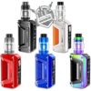 Le kit LGEND 3, proposé par GEEKVAPE, est un kit composé d'une box solide, double accus*, pouvant accueillir 2 accus en 18650* offrant une puissance de 200 W. Les kit est composé également d'un clearomiseur Z FLI, doté d'une contenance de 5.5 ml, avec une remplissage facile par le haut pour une utilisation en DL (inhalation directe).  *Accus non fournis