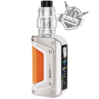 Le kit LGEND 3, proposé par GEEKVAPE, est un kit composé d'une box solide, double accus*, pouvant accueillir 2 accus en 18650* offrant une puissance de 200 W. Les kit est composé également d'un clearomiseur Z FLI, doté d'une contenance de 5.5 ml, avec une remplissage facile par le haut pour une utilisation en DL (inhalation directe).  *Accus non fournis