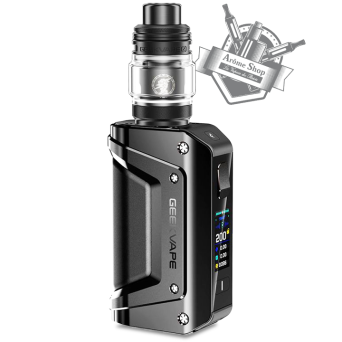 Le kit LGEND 3, proposé par GEEKVAPE, est un kit composé d'une box solide, double accus*, pouvant accueillir 2 accus en 18650* offrant une puissance de 200 W. Les kit est composé également d'un clearomiseur Z FLI, doté d'une contenance de 5.5 ml, avec une remplissage facile par le haut pour une utilisation en DL (inhalation directe).  *Accus non fournis