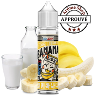 Saveurs dominantes : Banane et lait. C'est une saveur fruitée qui vous attends avec le MILKY BANANA de KJUICE, avec un lait gourmand à la banane. 40/60 : PG/VG. Fabriqué en France par LIQUIDEO.