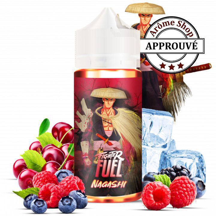 NAGASHI 100 ML ﻿ Séparateur ﻿ FIGHTER FUEL ﻿ Séparateur ﻿ E.LIQUIDE FRUIT ROUGE 💨