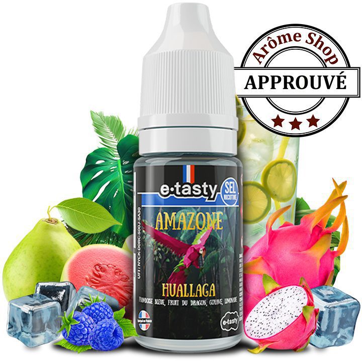 HUALLAGA SEL DE NICOTINE AMAZONE By E-TASTY e-liquide FRUITÉ 10 ml