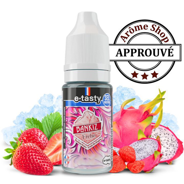 FREHO BANKIZ By E-TASTY SEL DE NICOTINE E.LIQUIDE fruité frais 10ml