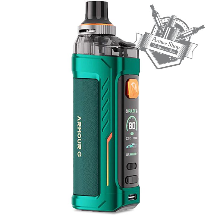 KIT ARMOUR G MTL VAPORESSO GREEN - VERT KIT POD VAPOTE CIGARETTE ÉLECTRINQUE SMART DÉBUTANT 80 W