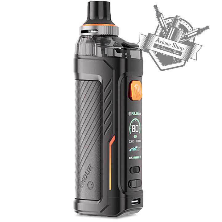 KIT ARMOUR G MTL VAPORESSO NOIR - BLACK KIT POD VAPOTE CIGARETTE ÉLECTRINQUE SMART DÉBUTANT 80 W