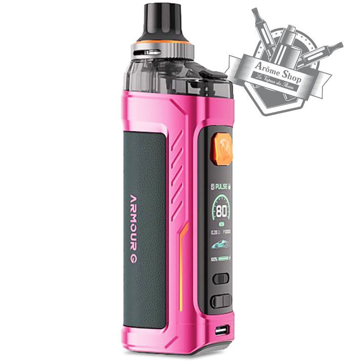 KIT ARMOUR G MTL VAPORESSO ROSE - PINK KIT POD VAPOTE CIGARETTE ÉLECTRINQUE SMART DÉBUTANT 80 W