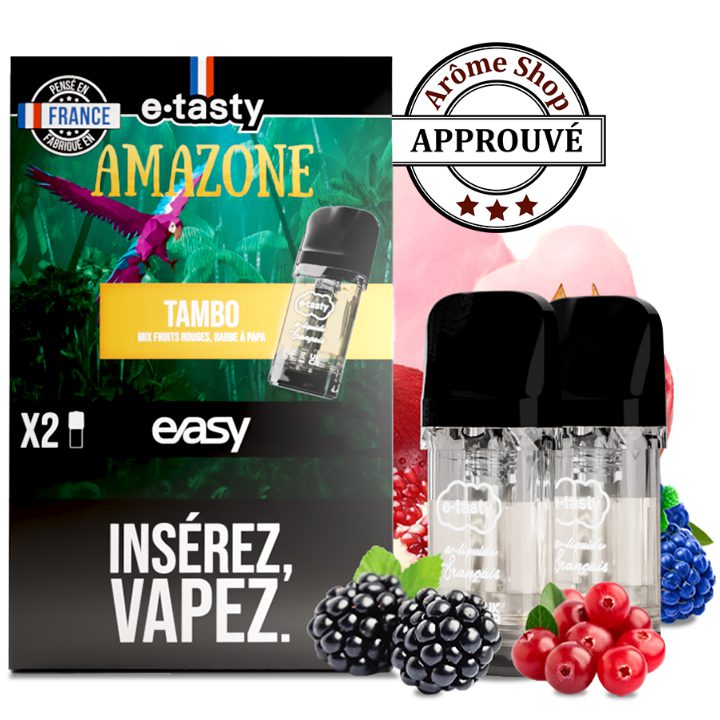 TAMBO - RECHARGE EASY AMAZONE By E-TASTY FRUIT ROUGE💨