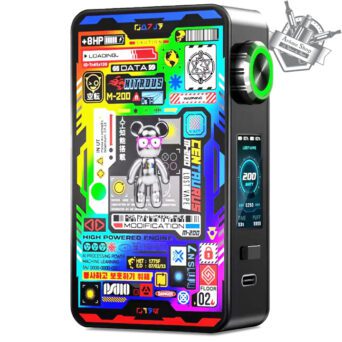 Centaurus M200 - LOST VAPE 🔋 Box 200W double accu ⚡ 🧲 Panneaux magnétiques 🎨 Couleurs variées ⚠️ Sécurité accus 🛠️ Design haut de gamme – BLE BEAR NOIR RAINBOW