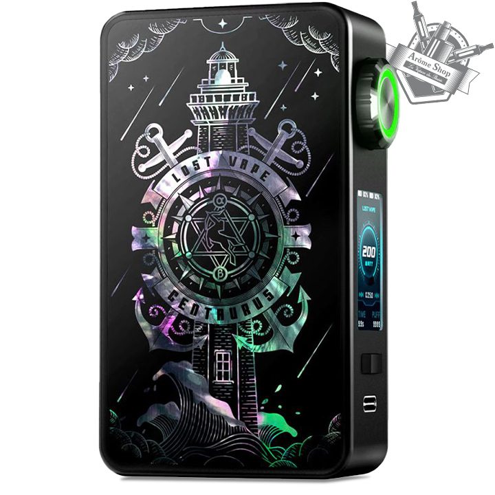 thumb_lost-vape_CENTAURUS-M200_LES-COUVERTURES_MOONLITE-SPIRE Centaurus M200 - LOST VAPE 🔋 Box 200W double accu ⚡ 🧲 Panneaux magnétiques 🎨 Couleurs variées ⚠️ Sécurité accus 🛠️ Design haut de gamme – ÉDITION LIMITÉE MOONLITE SPIRE NOIR STYLÉ
