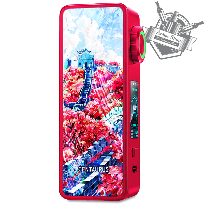 CENTAURUS M100 LOST VAPE BOX 1 ACCUS 100W VAPE 💨 Crimson Wall ROUGE JAPON