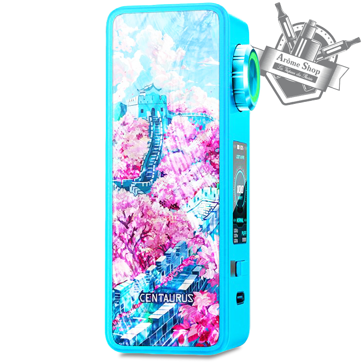 CENTAURUS M100 LOST VAPE BOX 1 ACCUS 100W VAPE 💨 SKYWARD WALL BLEU ROSE
