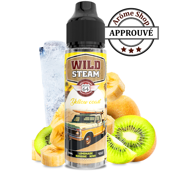 YELLOW COAST 50 ML WILD STEAM By ARÔME SHOP FRUITÉ 💨