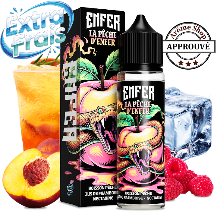 LA PÊCHE D'ENFER 50 ML By VAPE 47 E.LIQUIDE FRAIS 💨