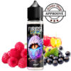 Vape juice bottle labeled 'FURIOSA EGGZ' with a cracked purple egg artwork, surrounded by raspberries and blackcurrants, and an approval seal. NOVA V2 50ML FURIOSA EGGZ By VAPE 47 E.LIQUIDE 💨