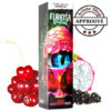 Boxed Furiosa Eggz Ruby vape juice with a colorful dragon-eye design, surrounded by cherries and dragon fruit, plus an approved badge. RUBY V2 50ML FURIOSA EGGZ By VAPE 47 E.LIQUIDE 💨
