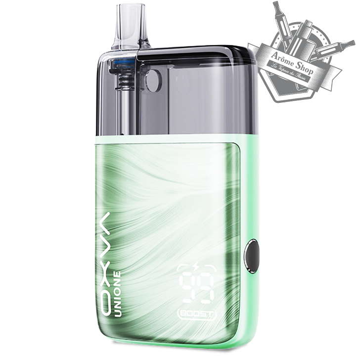 ✨ UNIONE OXVA - KIT POD : grande autonomie, cartouche 10 ml et vape MTL ! Découvrez un pod simple, pratique et économique au quotidien. 💨🔋 mint green menthe verte