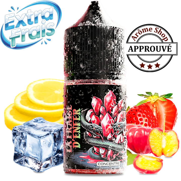 FRAISE FRUIT D’ENFER 30ML VAPE 47 DIY CONCENTRÉ 💨
