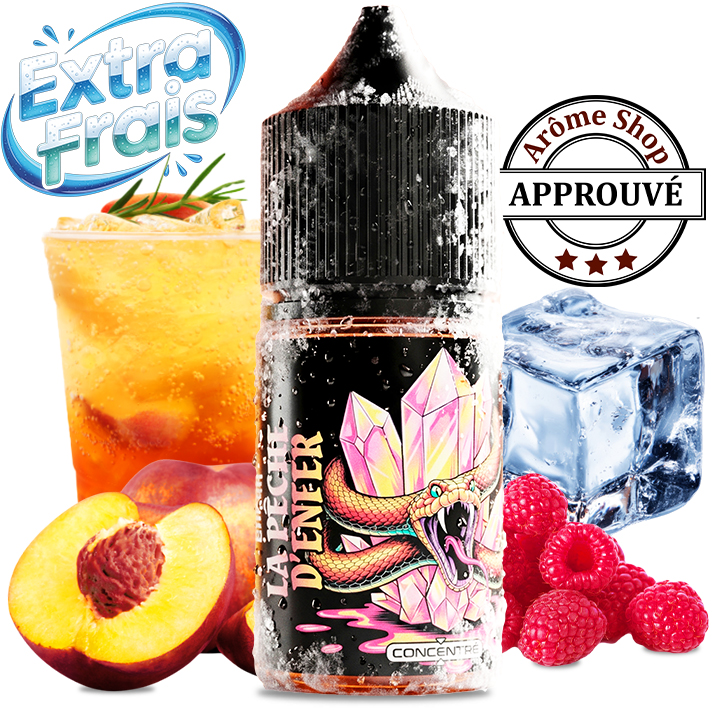PÊCHE D’ENFER 30ML DIY VAPE 47 CONCENTRÉ FRAIS 💨