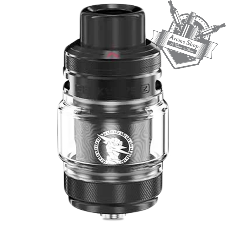 Zeus Sub-Ohm Tank 5 de Geekvape 💨 : clearomiseur DL 7ml, remplissage par le haut, airflow réglable et résistances Z XM Boost. 🔥 Commandez-le ! 📦 GLOSSY BLACK NOIR