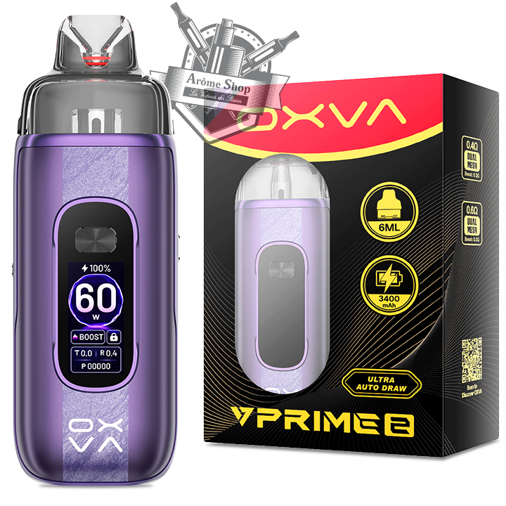 VPRIME 2 KIT POD OXVA CIGARETTE ÉLECTRONIQUE 💨 mirage purple violet avec boite
