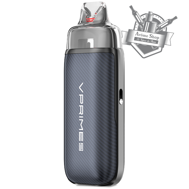 VPRIME 2 KIT POD OXVA CIGARETTE ÉLECTRONIQUE 💨 carbon black noir perspective gauche