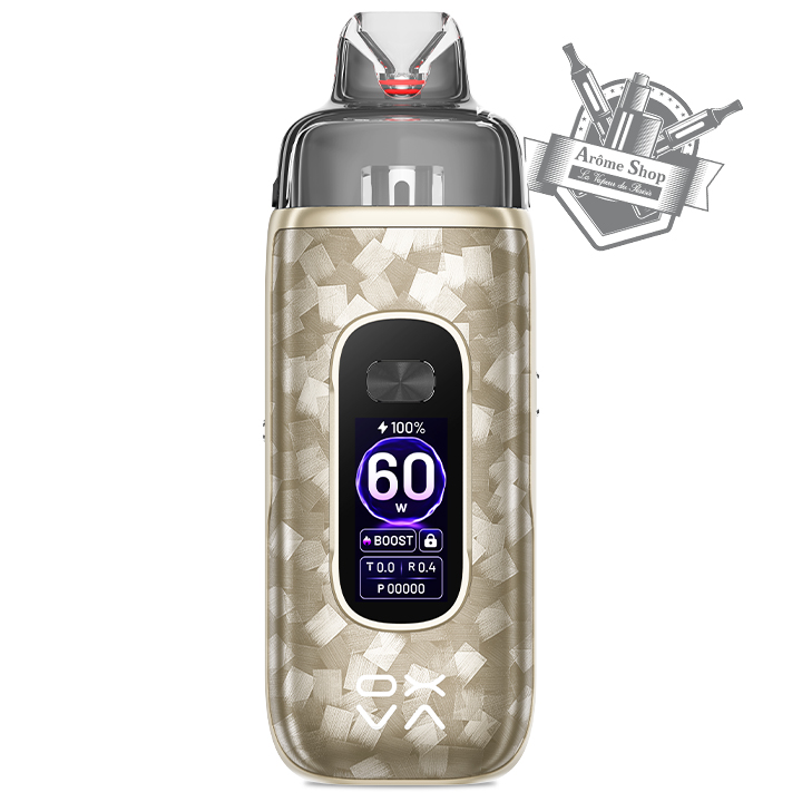 VPRIME 2 KIT POD OXVA CIGARETTE ÉLECTRONIQUE 💨 shard gold or face avant avec écran